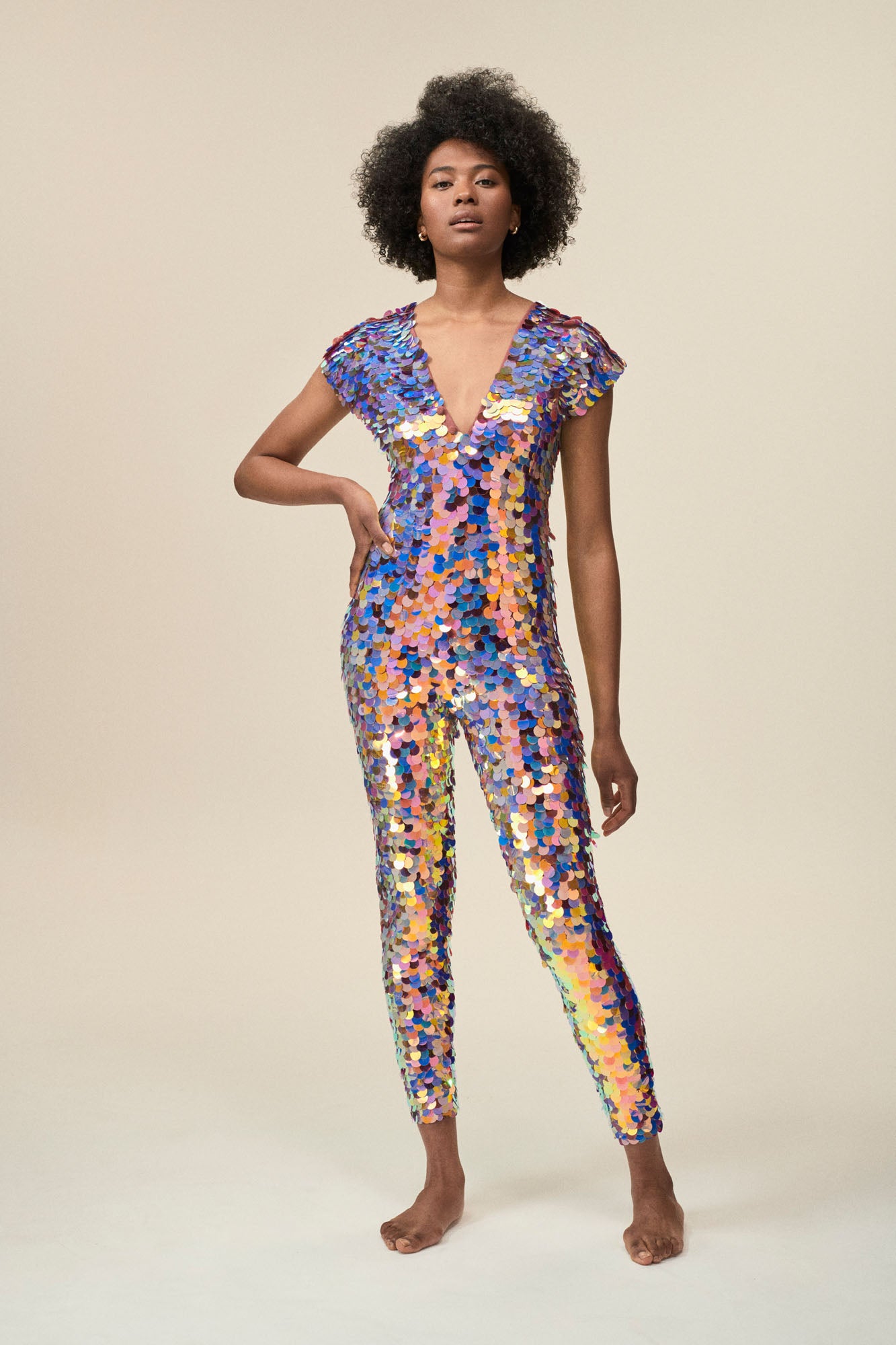 APHRODITE SEQUIN JUMPSUIT - DAHLIA ...